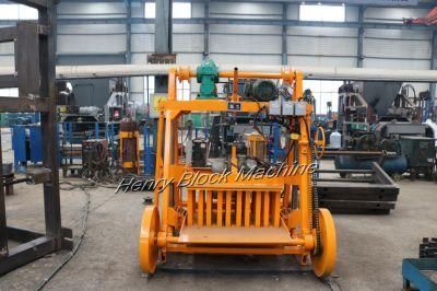 Qmy4-45 Professional Movable Concrete Hollow Block Machine Price 2022