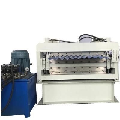 Ibr Glazed Metal Tile Double Layer Roof Panel Roll Forming Machine Roller Forming Machine