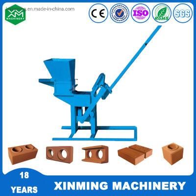 Manual Xm2-40 Block Brick Making Machine Hydraform Block Making Machine