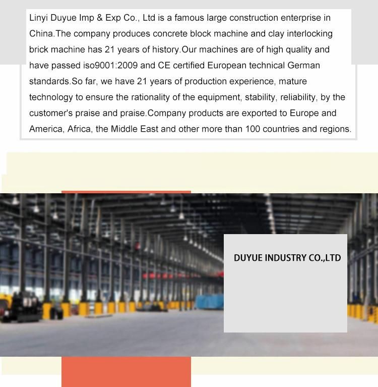 Qt4-24 Duyue Hollow Block Machine, Concrete Brick Making Machine, Cement Block Maker