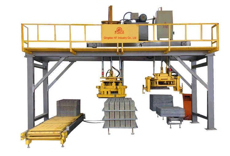 Full Automatic Block Cuber and Robots Stacker Makeing Brick Machine