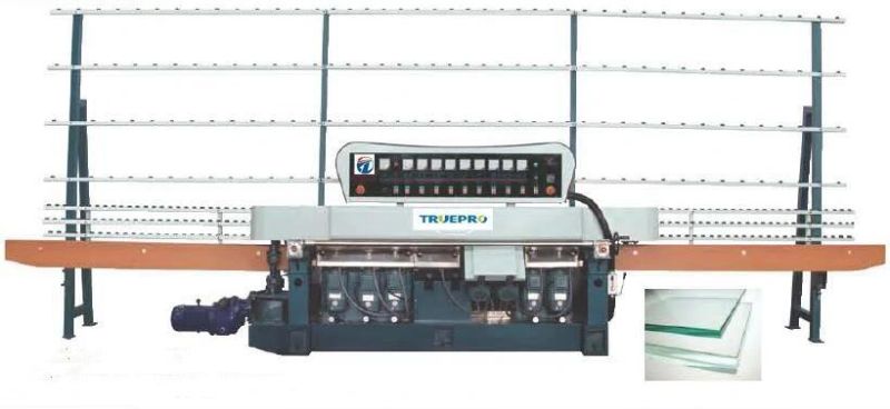 High Efficiency Flat Glass Straight Line Edging Machine with PLC