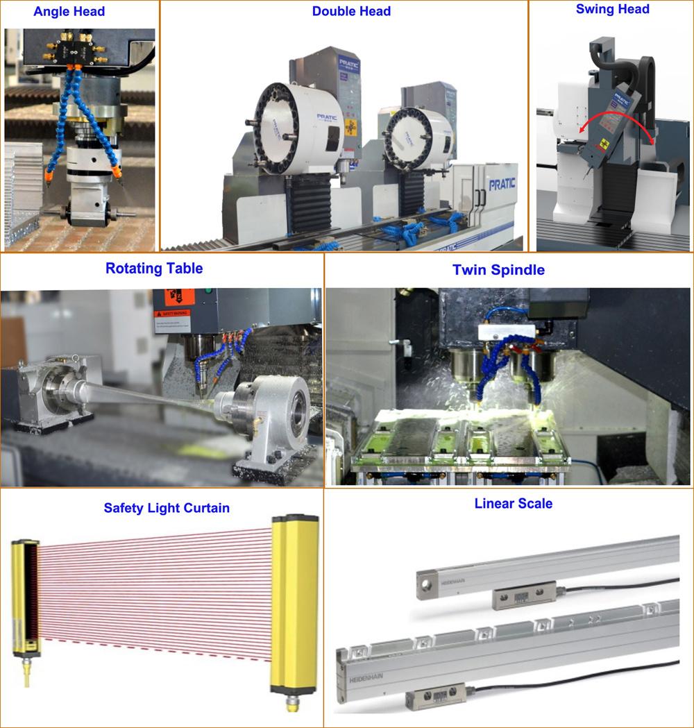 Dual-Spindle Metal Profiles Milling Drilling Tapping for Doors Hinge Cabinet Handle CNC Machining Center