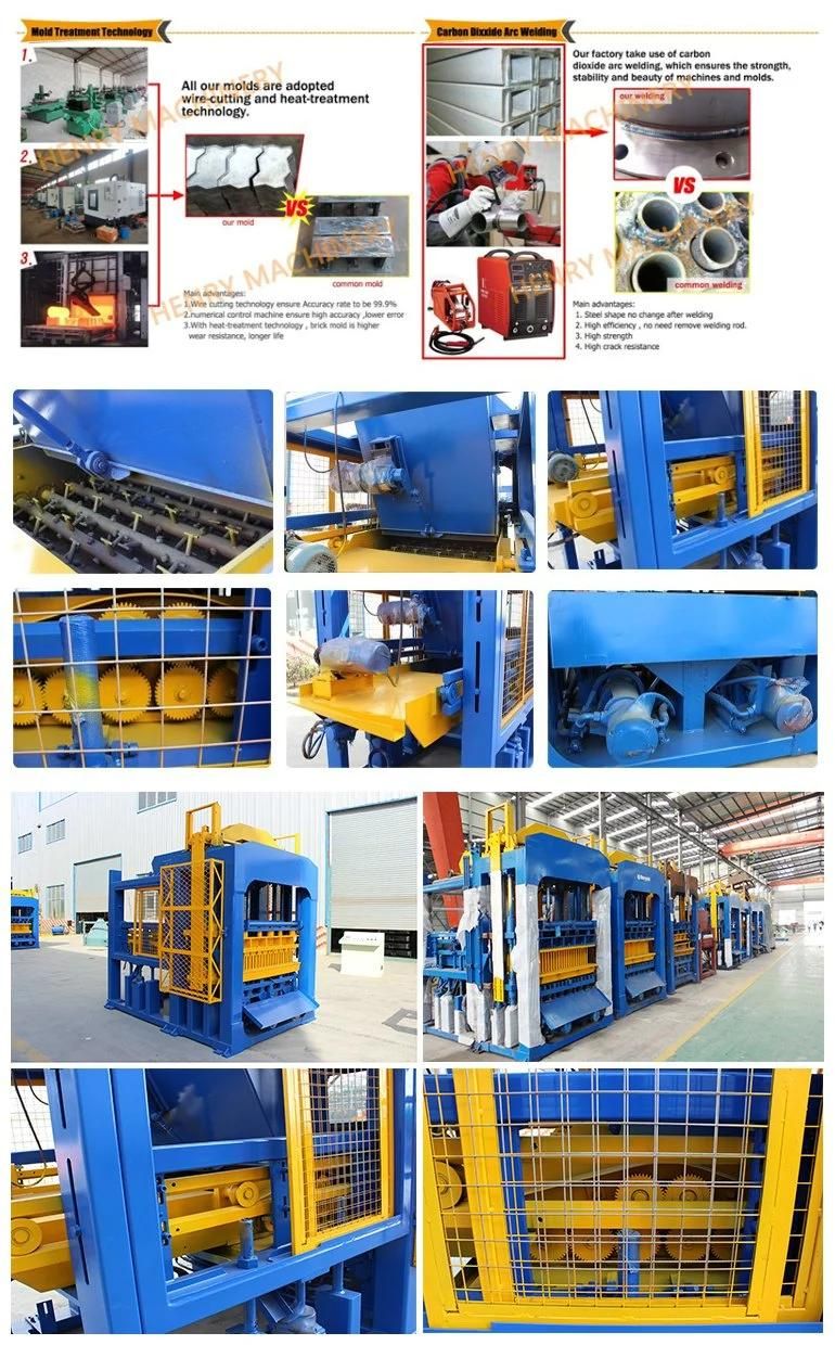 Qt10-15 Full Automatic Hydraulic Concrete Hollow Solid Paver Block Making Machine Line