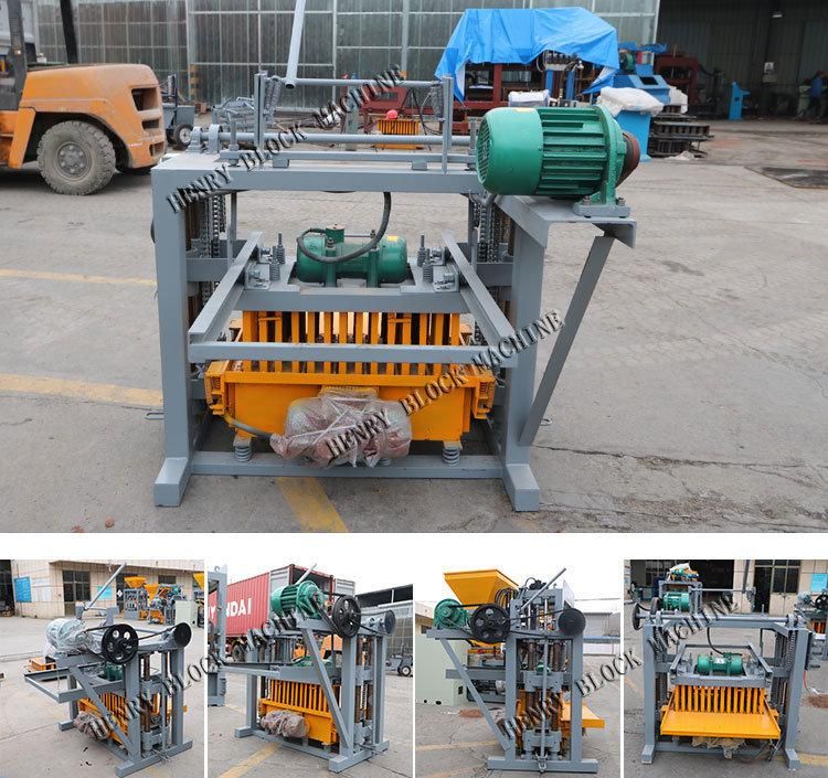 Qt4-35A Hand Operated Fly Ash Brick Making Machine Semi-Automatic Paver Machine