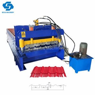 1035&828 Glazed Roof Tile Roll Forming Machine for Guiena Used