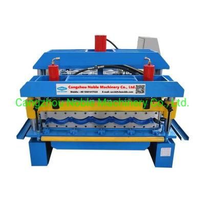 Indonesia Market Colored Cold Galvanized Steel Glazed Tile Roofing Step Profile Design Roofing Sheet Roll Forming Machine