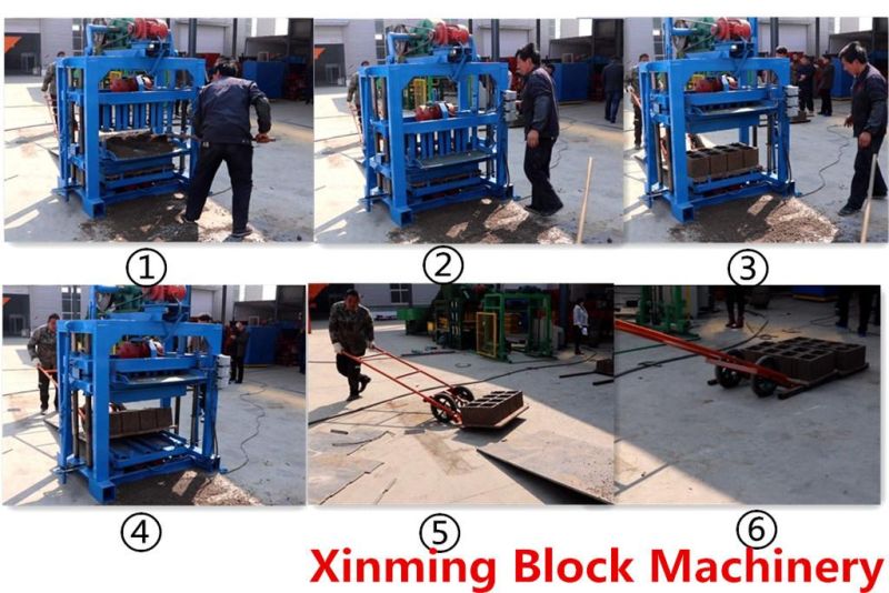 Xinming Widely Used Qtj4-40 Manual/ Semi Automatic Paver Block Machine with Electrical Vibration