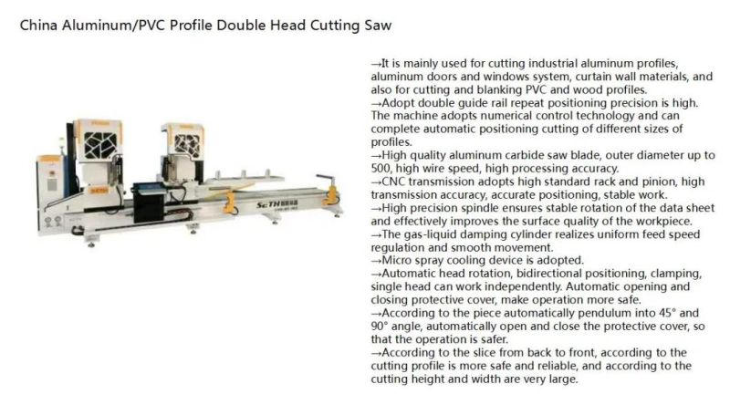Double Head Cutting Saw UPVC Window Door Miter Assembly Mitre for PVC Profile CNC Automatic Machine Aluminum Aluminium