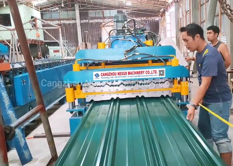 Double Rib Panel Roll Forming Machine Diamond Twin Ribs Roof Sheet Making Machine