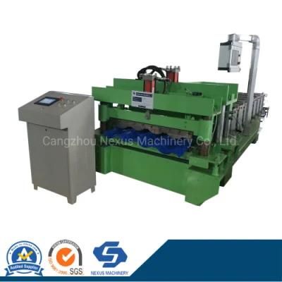 PLC Control Metal Tile Making Machine Step Tile Roll Forming Machine Glazed Tile Machine