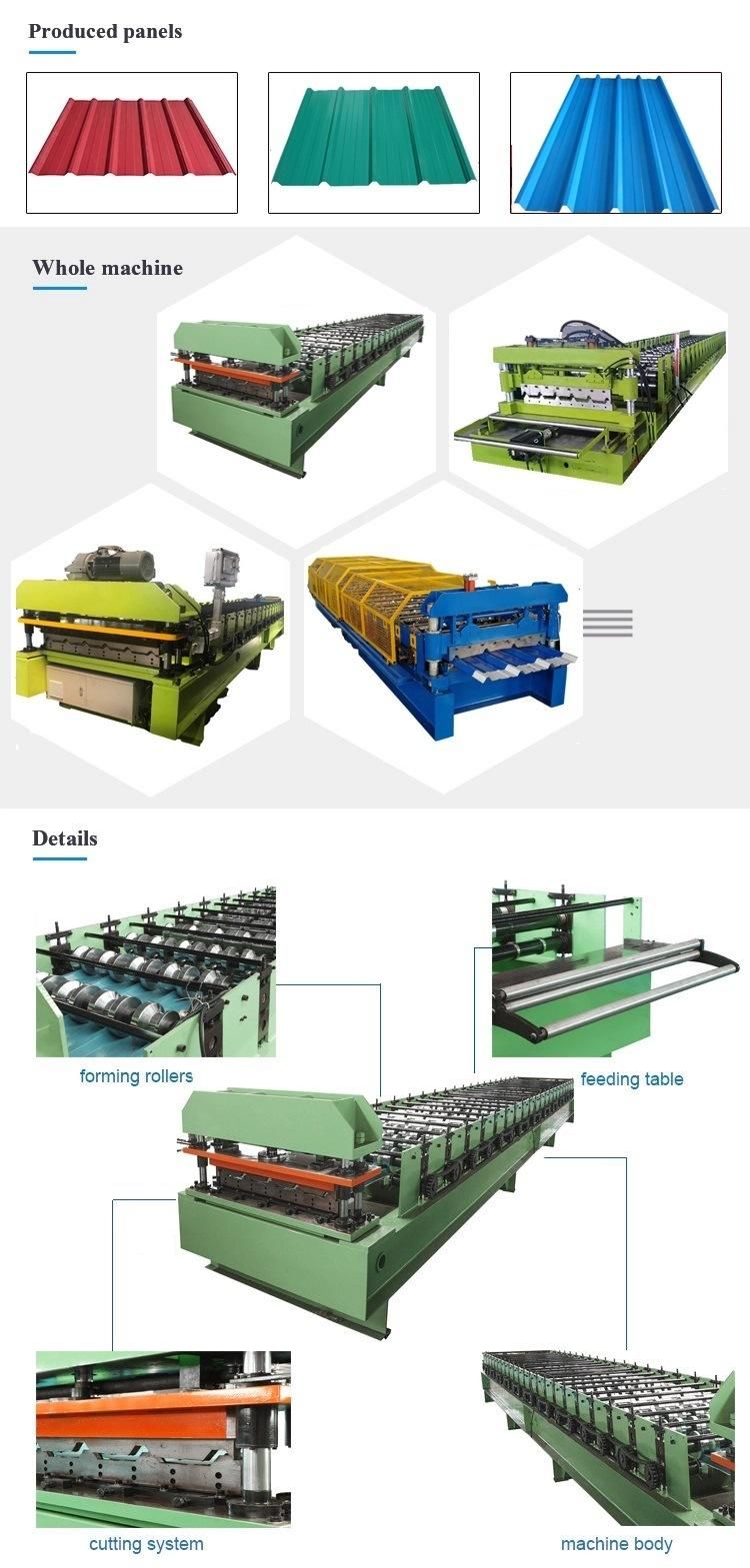 Roof Use Color Coated Steel Zinc Roofing Sheet Making Machine Ibr Roof Sheet Making Machine Tile Making Machinery