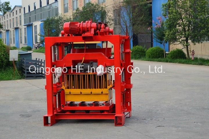 Qt4-40 Simple Manual Cement Concrete Interlocking Brick Block Machine in Kenya