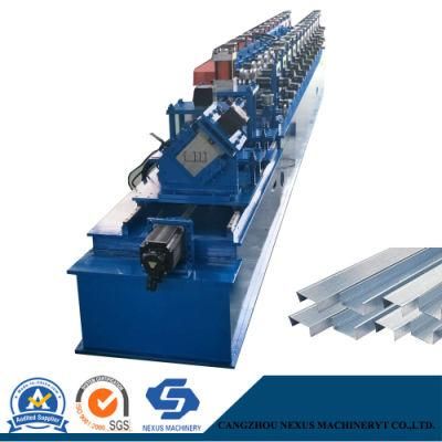 High Speed C U L Omega Shape Metal Furring Channel Roll Forming Machine