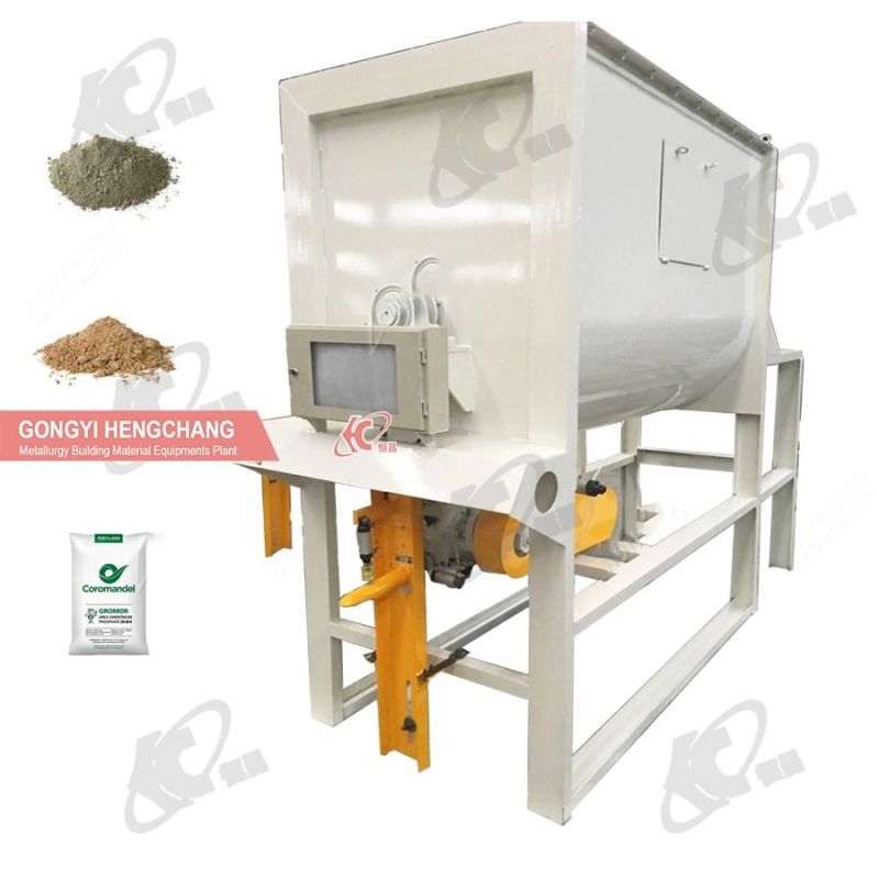 Factory Customization 5.5kw Simple Dry Mortar Wall Putty Grinding Mixing Machine Production Line Dry Mortar Mini Lime Powder Chemical Fertilizer Ribbon Mixer