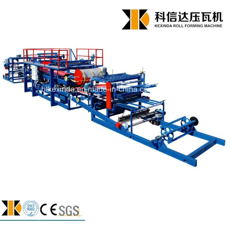 Z-Lock Metal Sheet Exterior EPS/Rock-Wool Sandwich Panel Making Line