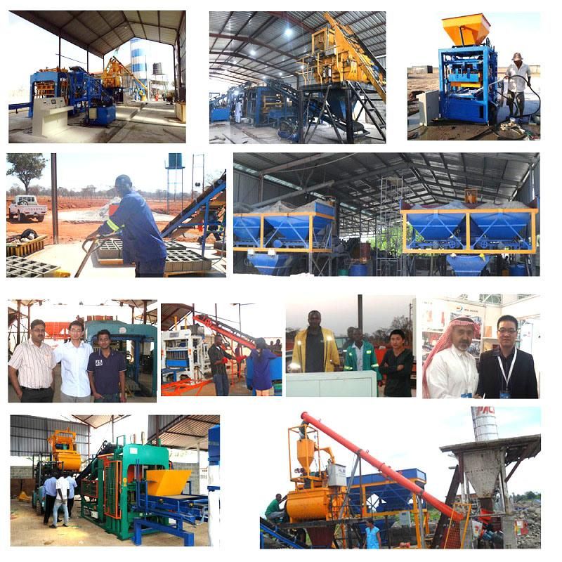 Hydraulic Concrete Automatic Chb Block Making Machines in Philippines Qt6-15 Cement Brick Making Machinery