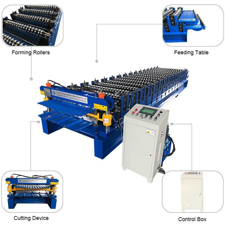 Roofing Corrugated Sheet Cold Roof Roll Forming Machine