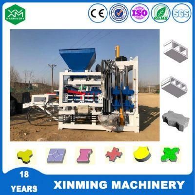 Qt4-20 Full Automatic Hydraulic Concrete Hollow Hourdis Curbstone Paver Block Automatic Brick Making Machine in Jamaica