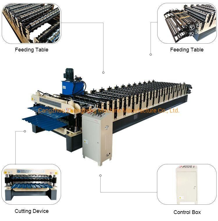 18 Stations Double Deck Metal Roofing Roll Forming Machine