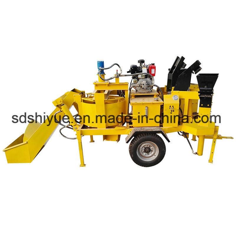 M7mi Twin Diesel Mobile Earth Interlock Brick Machine with Double Blocks