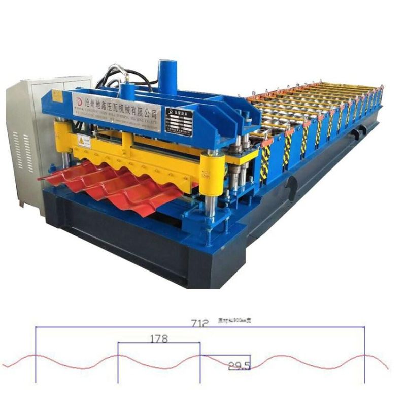 China Color Coated Roofing Sheet Steel Profile Roll Forming Machine