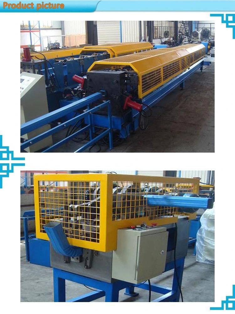 Rain Water Steel Downpipe Roll Forming Machine/Water Falling Down Gutter Making Machines for Sale