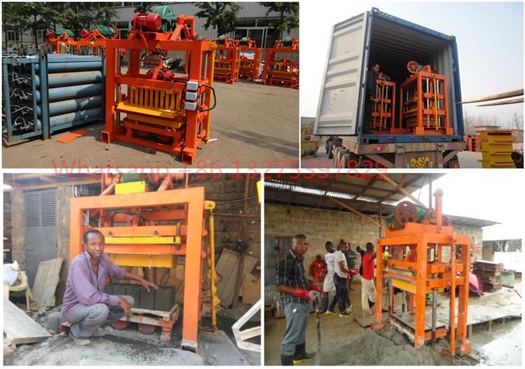 Small Machines for Business Qtj4-40 Interlocking Paving Making Machine for Sale Manual Block Making Machine in Kenya