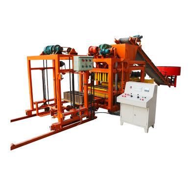 Qt 4-25 D Large Capacity Automatic Block Making Machine with Paving Mold and Stand Mixer