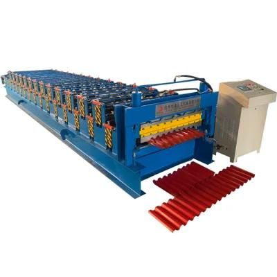 Double Trapezoidal Layer Roof Tile Roll Forming Machine