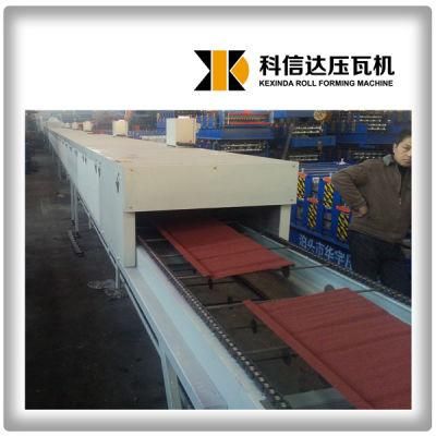 Sand Blasting Stone Coated Metal Roof Tile Making Machine