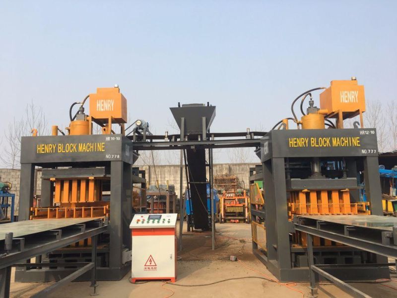 High Pressure Popular Hydraulic Brick Making Machine Hr10-10 Soil Clay and Concrete Interlocking Brick Machine