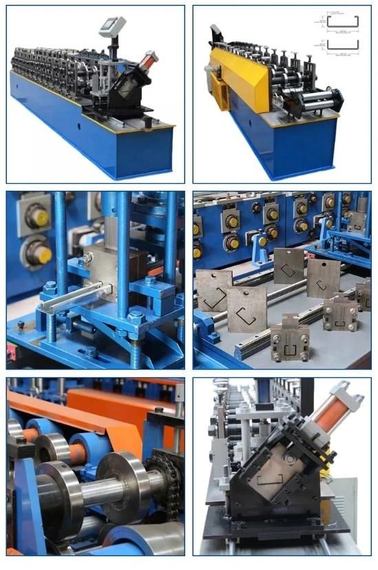 Light Gauge Steel U Profile Framing Frame Purlin Metal Stud Roll Forming Machine