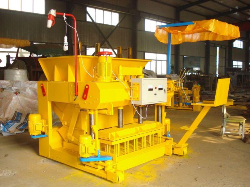 Qmy6-25 Mobile Hydraulic Press Concrete Hollow Block Machine