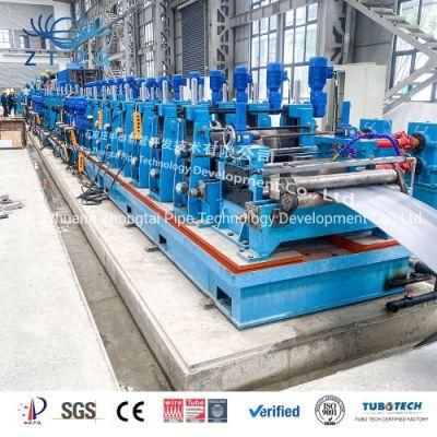 Automatic 0.4-2.5mm Ss Round Pipe Making Machine Metal Tube Mill 4.8t