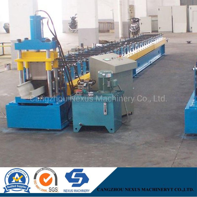 G250MPa Portable Gutter Roll Forming Machine for Customized Gutter 0.3-0.7mm Thickness