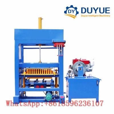 Qt4-30 hydraulic Concrete Hollow Block Coulorful Paver Brick Making Machine with Diesel Enginee