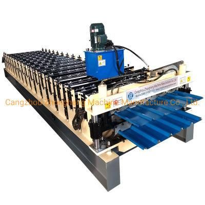 Tr35 Double Layer Galvanized Sheet Metal Roof Tile Roll Forming Machine
