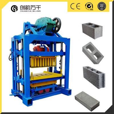 Qtj4-40 Manual Concrete Cement Block Hollow Paver Block Moulding Machine with Small Capacity