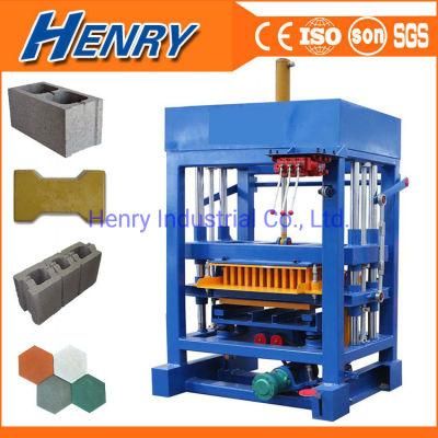 Without Electricity Qt4-30 Diesel Engine Hydraulic Concrete Block Making Machine Interlock Paver Brick Machinery in Africa