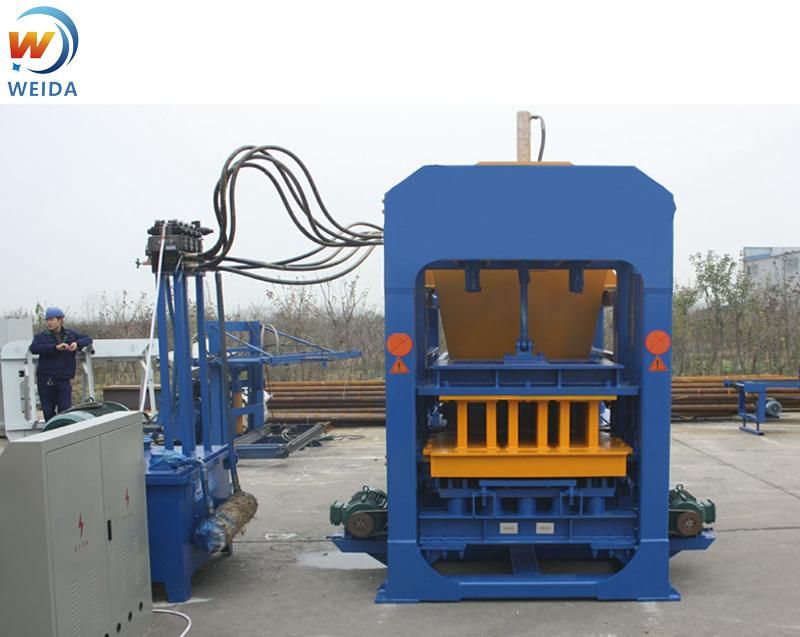 Qt5-15 Automatic Hydraulic Vibration Concrete Cement Fly Ash Paver Interlock Hollow Solid Brick Machine Price in Africa