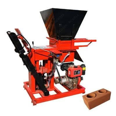 Qt2-25 Diesel Earth Clay Mud Eco Brick Machine in Nigeria