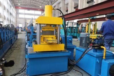 Galvanized Colored Steel CZ C U Purlin Making Roll Forming Machine with Siemens Brand PLC Control System