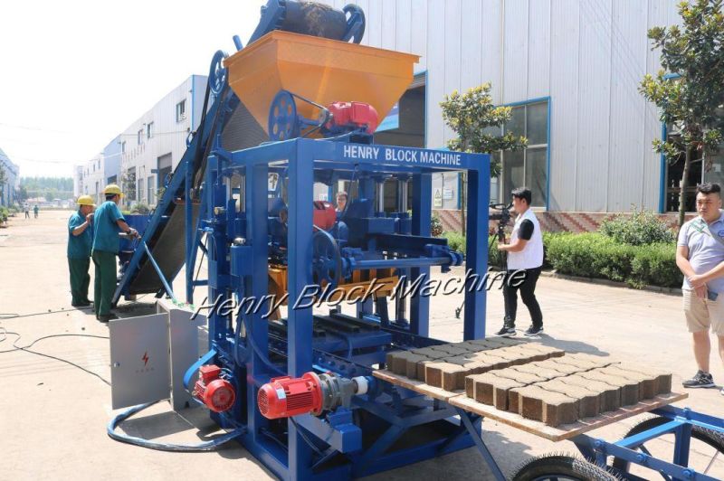 Qt4-24 Most Popular Simple Semi Automatic Vibrated Concrete Cement Brick Block Making Machine Best Price Big Pressure and Vibration Conveyor Save Labor Cost