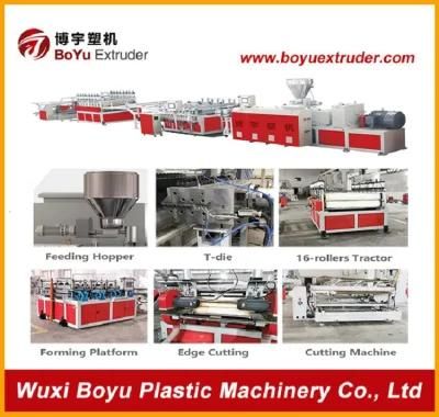 Ce and UL Certificated WPC PVC Foam Board Flooring Substrate Conical Double Screw Extrusion Production Line