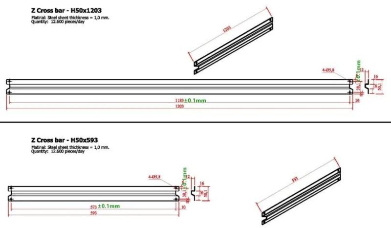 Xiamen Gi, PPGI, Color Steel Z Cross Bar Roller Forming Machine