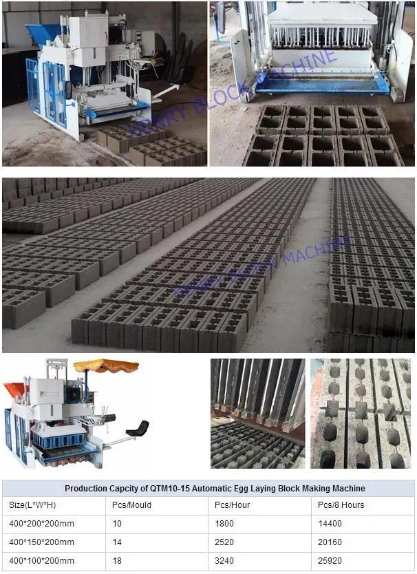 Qtm10-15 Egg Layer Block Machine Concrete Making Machine Concrete Block Machine