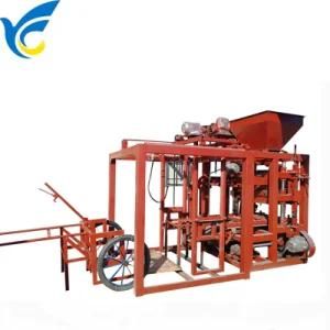 Semi Automatic Paver Stone Hollow Wall Brick Block Making Machine