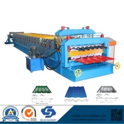 Three Layer Roof Tile Roll Forming Machine Galvanized Steel Double Layer Tiles Sheeting Roll Former