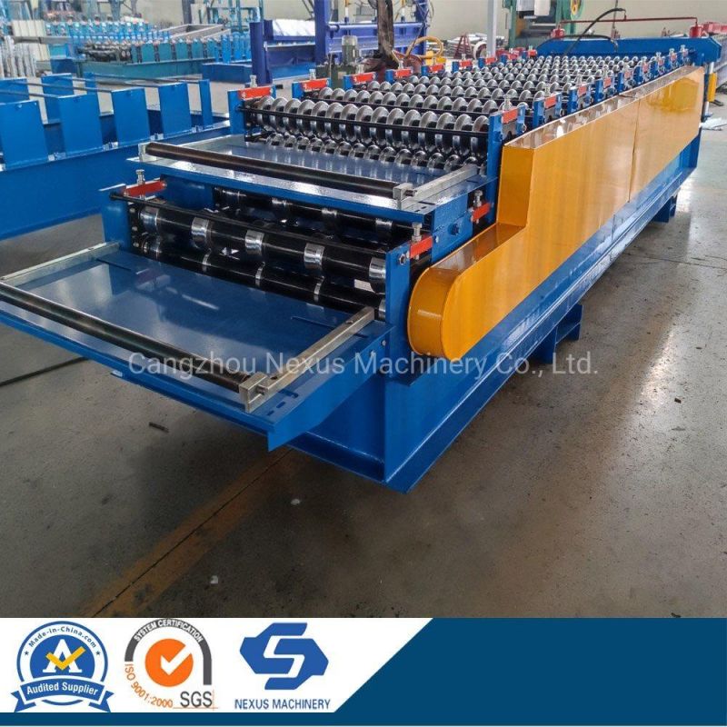 Ibr Roofing Sheet Iron Steel Corrugated Roof Sheeting Metal Double Layer Tile Panel Roll Forming Machine